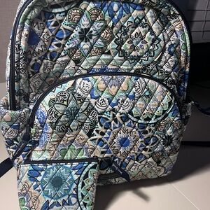 Vera Bradley Quilted Backpack with Floral Design